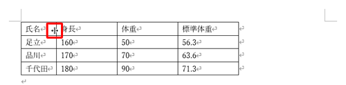 列を個別で文字列の幅に合わせたい場合は、列の右側の罫線にマウスポインターを合わせ、マウスポインターの形が「左右に移動」に変わったら、その場でダブルクリックします
