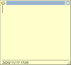 メモが表示されるので、メモの内容を入力します