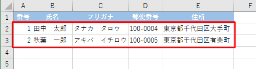 フォームに入力したデータが反映されていることを確認してください