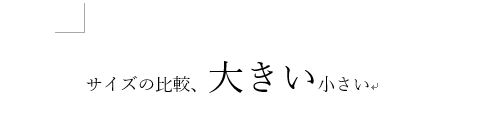 選択した箇所の文字の大きさが変更されたことを確認してください