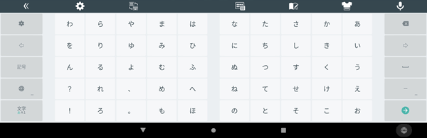 「50音キーボード縦書き（右）」配列