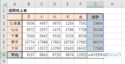 数式を含む任意の表を作成します