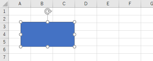図形を配置したい場所でドラッグして、図形を挿入します