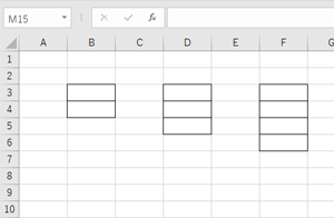 枠線（目盛線）が表示された状態