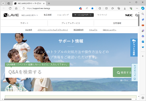 画像を表示している状態（一例）