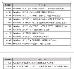 各ページにタイトル行を表示した後