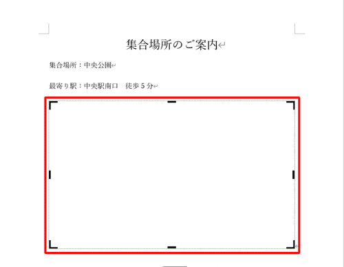 文書内に描画キャンバスが挿入されます