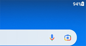 ステータスエリアの電池アイコン（一例）