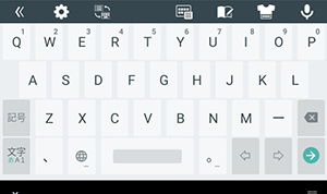 「QWERTYキーボード」配列