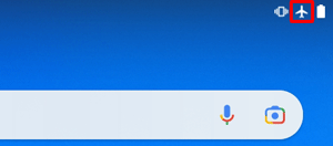 画面右上に「飛行機アイコン」が表示されていることを確認してください