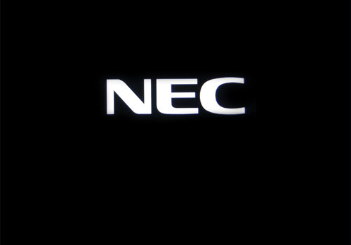 NECのロゴ画面が表示されたら、このまましばらく待ちます