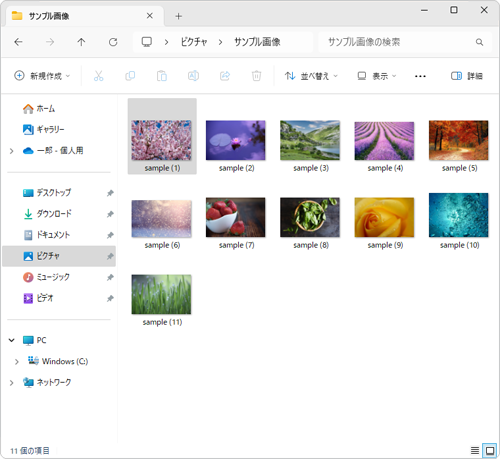 詳細ウィンドウ非表示の状態（一例）