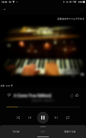 表示された画面に従い、広告の表示が終了するのを待つかスキップしてください