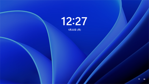 ロック画面で、「Enter」キーを押します