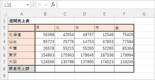 任意のデータを入力します
