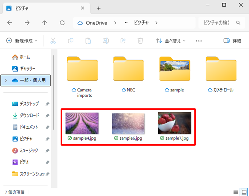 手順7で表示された保存場所を開き、パソコンに画像が取り込まれたことを確認してください