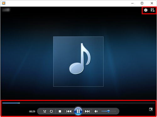 Windows Media Player Legacyがプレイビューで起動し、CDの再生が始まります