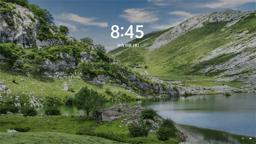 パソコンのロック画面が設定した写真に設定されたことを確認してください