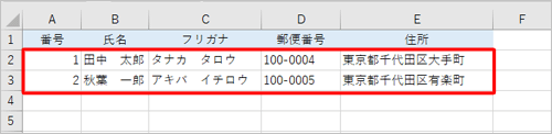 フォームに入力したデータが反映されていることを確認してください