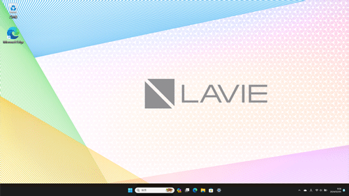 処理が完了したら、デスクトップ画面が表示されます
