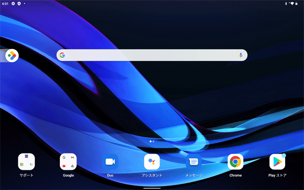 ホーム画面が問題なく表示されたことを確認してください
