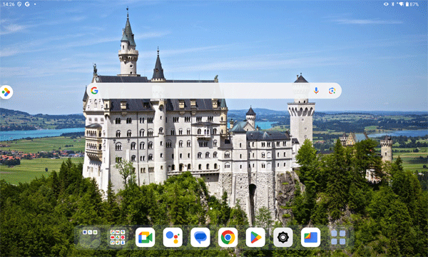 ホーム画面に戻り、選択した壁紙に設定されたことを確認してください