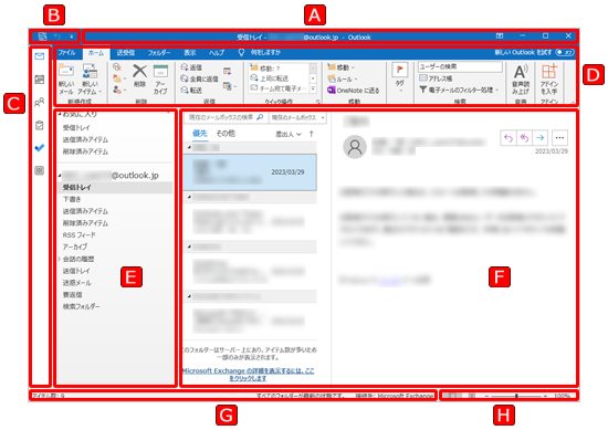 画面各部の名称と機能