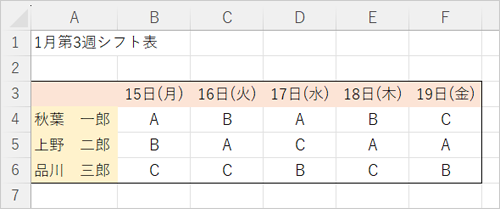 ドラッグした範囲に罫線が引けたことを確認してください