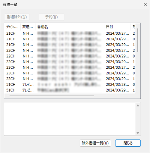 「候補一覧表示」をクリックすると、設定した条件に該当する候補の一覧を確認することができます