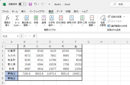 データを入力します