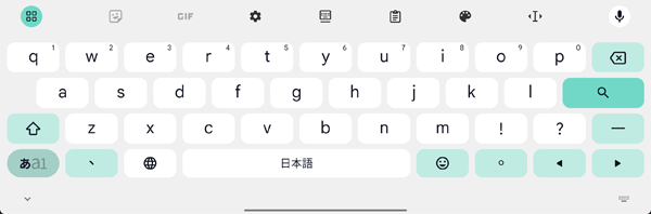 「QWERTYキーボード」配列
