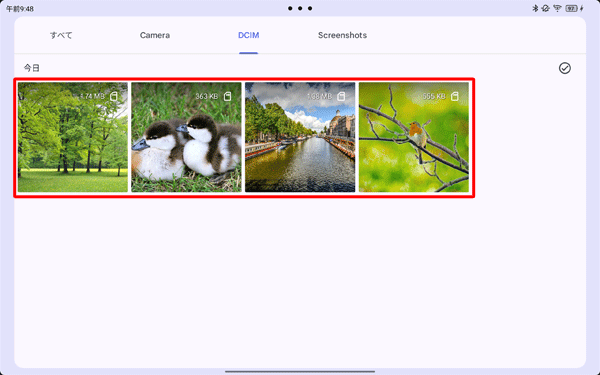 バックアップしたファイルがすべて保存されていることを確認してください