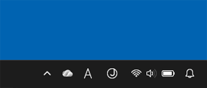 通知領域の時刻が非表示の状態