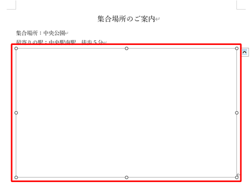 文書内に描画キャンバスが挿入されます