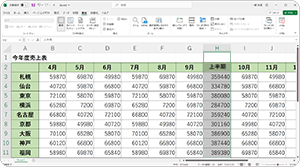 選択範囲に合わせて拡大