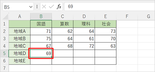 表に変更を加えます