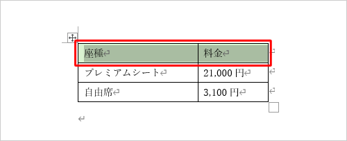 文字位置を調整したい文字列をドラッグして選択します