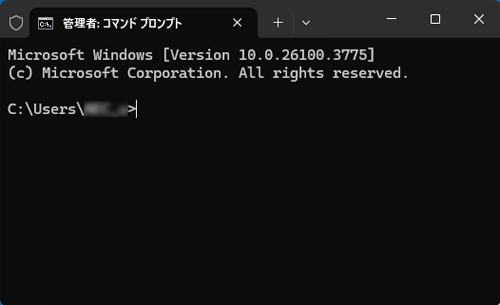 作業フォルダーの一例「C:\Users\ユーザー名」