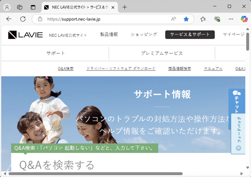 画像を表示している状態（一例）