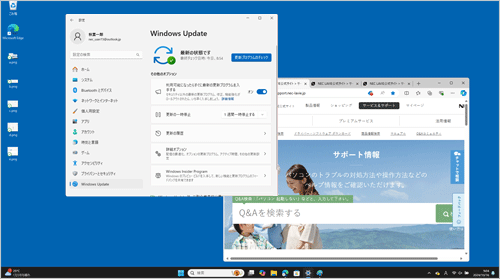 画面上に表示されているウィンドウのうち、画像として保存したいウィンドウをアクティブ（画面の1番手前）に表示します