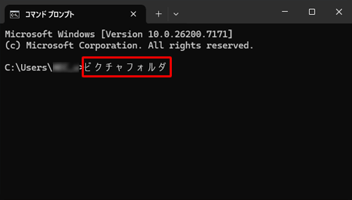コマンドプロンプトで日本語が入力できることを確認してください