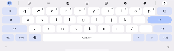 「QWERTY」入力一例