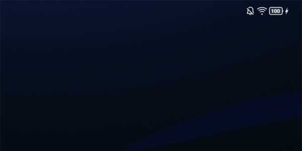 ステータスエリアのバッテリアイコン（一例）