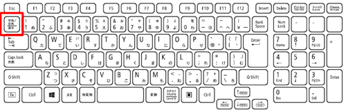 キーボードの「半角/全角」キーを押して、入力モードを交互に切り替えます