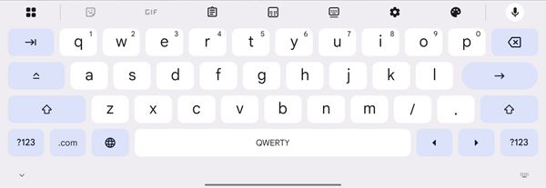「QWERTY」入力一例
