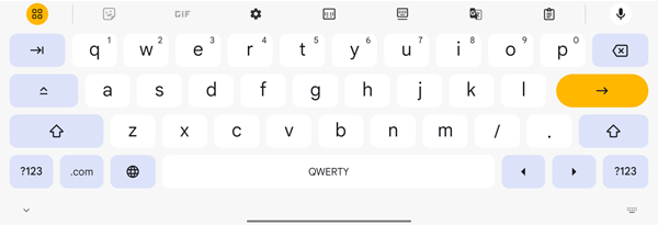 「QWERTY」入力一例
