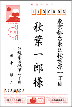 表面の差出人が表示