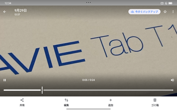 ビデオが再生されます