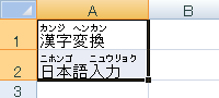 文字列にふりがなが表示されたことを確認してください