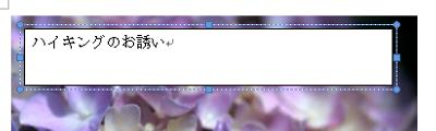 テキストボックス内に、任意の文字を入力します